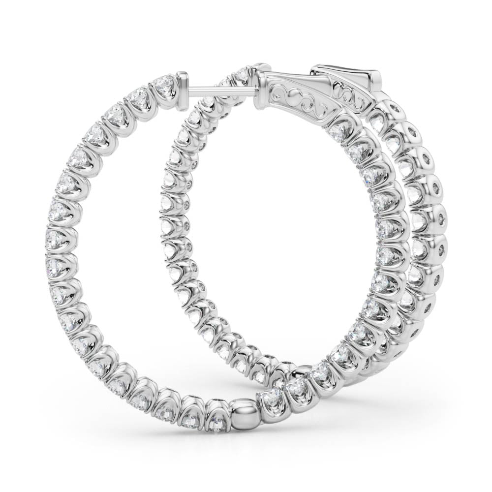 AstrŽe Inside-out Diamond Hoop Earrings