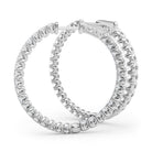 AstrŽe Inside-out Diamond Hoop Earrings