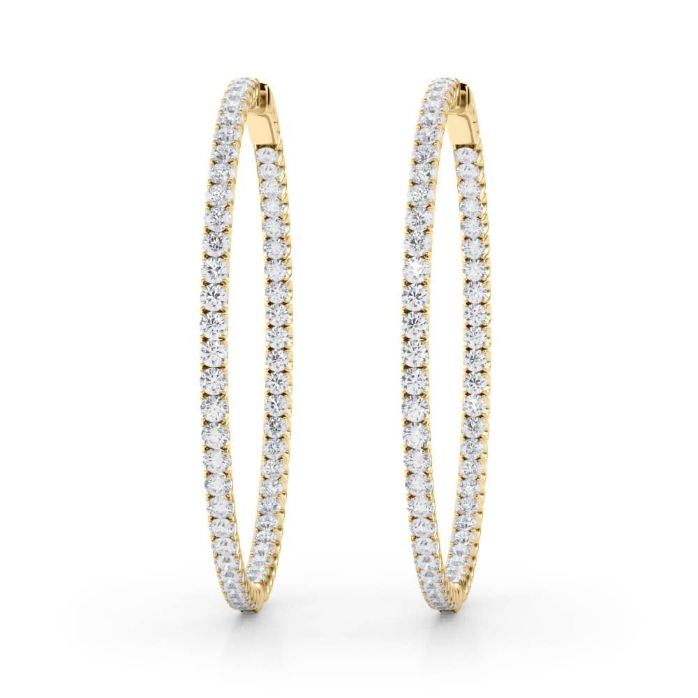 AstrŽe Inside-out Diamond Hoop Earrings