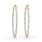 AstrŽe Inside-out Diamond Hoop Earrings
