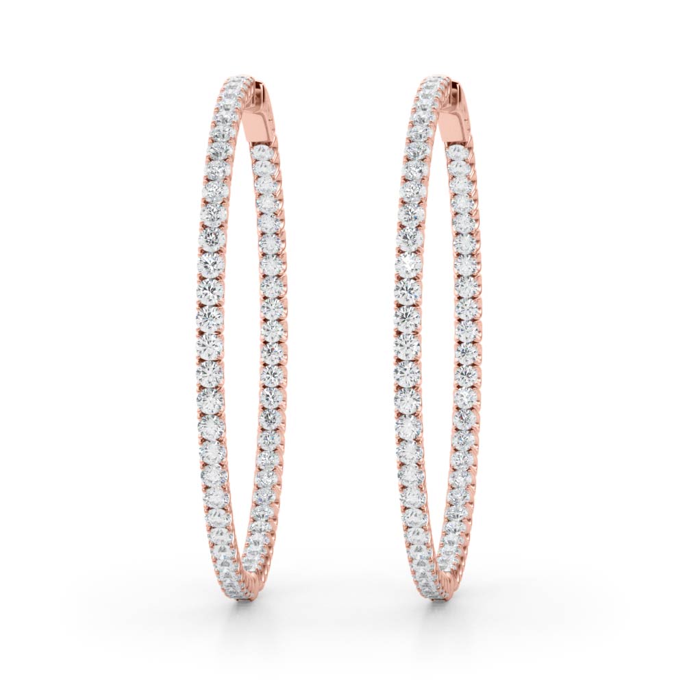 AstrŽe Inside-out Diamond Hoop Earrings