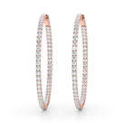 AstrŽe Inside-out Diamond Hoop Earrings