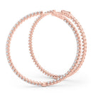 AstrŽe Inside-out Diamond Hoop Earrings