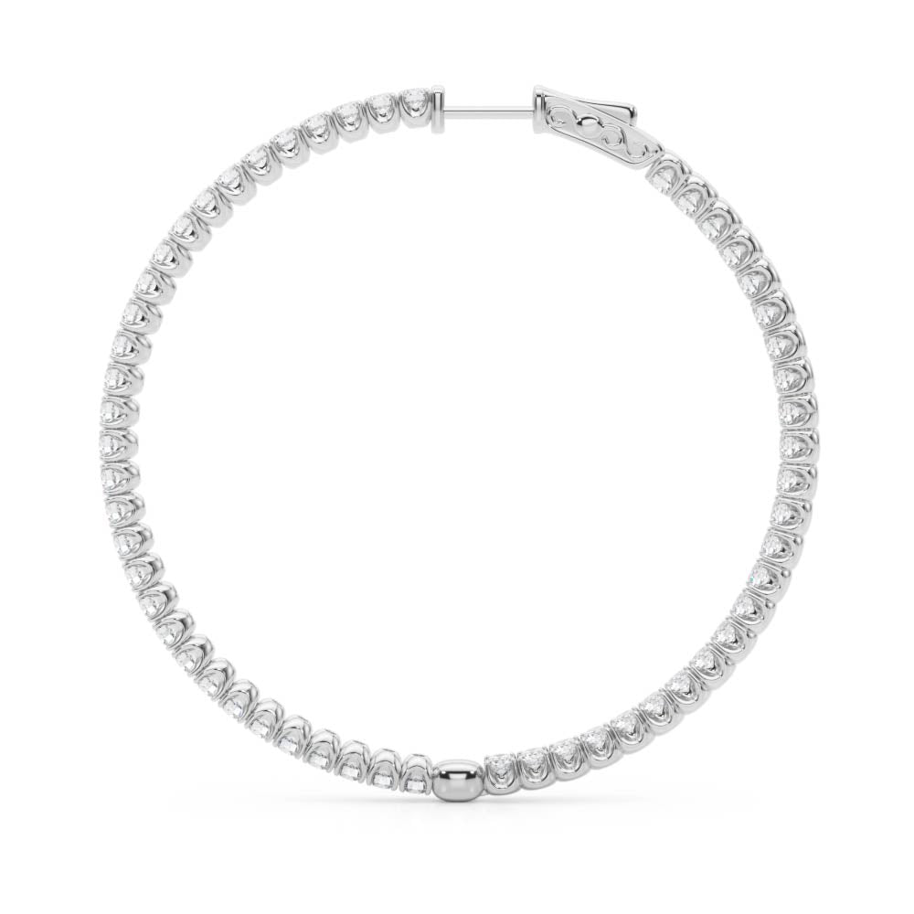 AstrŽe Inside-out Diamond Hoop Earrings