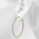 AstrŽe Inside-out Diamond Hoop Earrings