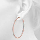 AstrŽe Inside-out Diamond Hoop Earrings