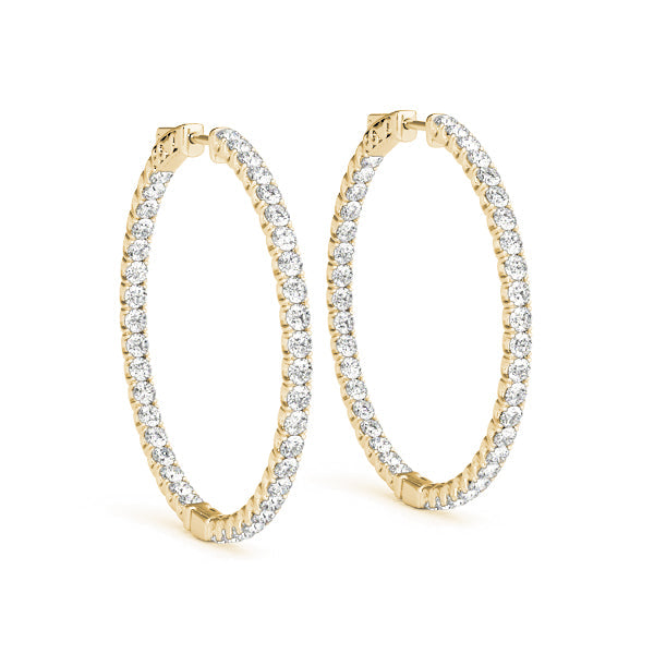 AstrŽe Inside-out Diamond Hoop Earrings