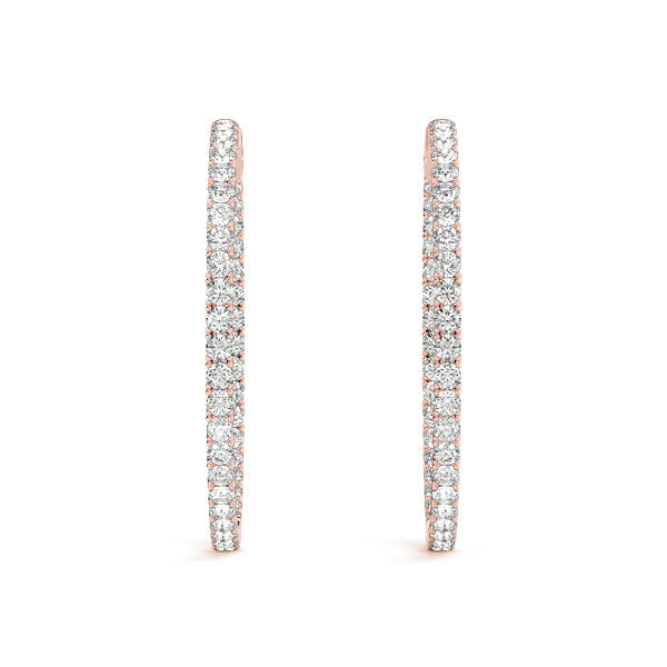AstrŽe Inside-out Diamond Hoop Earrings