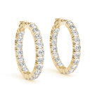 BŽatrix Inside-out Diamond Hoop Earrings
