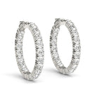 BŽatrix Inside-out Diamond Hoop Earrings
