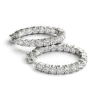 BŽatrix Inside-out Diamond Hoop Earrings