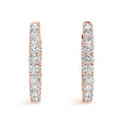 BŽatrix Inside-out Diamond Hoop Earrings