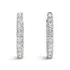 BŽatrix Inside-out Diamond Hoop Earrings
